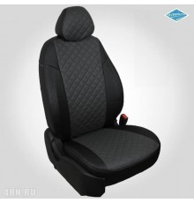 Чехлы на сиденья "Автопилот" для Volkswagen Polo седан (2009-2020) черно-Серые ромб Артикул vo-po-phs-chese-r