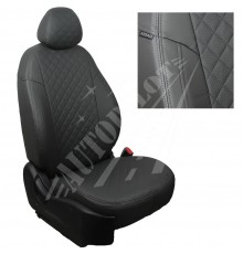 Чехлы на сиденья, рисунок ромб (темно-серые) для Subaru Forester IV с 13г.
