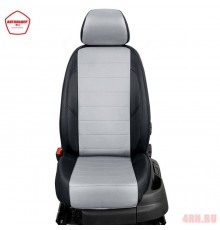 Чехлы на сиденья АвтоЛидер для Nissan Micra (2011-2017) Черные светло-Серые  Артикул NI19-0102-EC07