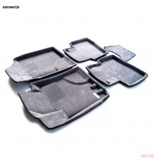 Коврики салона Euromat3D Business текстильные  для Hyundai i30 (2009-2011) (Серый цвет) Артикул EMC3D-002722G