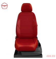 Чехлы на сиденья АвтоЛидер для Mitsubishi Pajero 4 (2006-2021) красный  Артикул MI18-1005-EC30