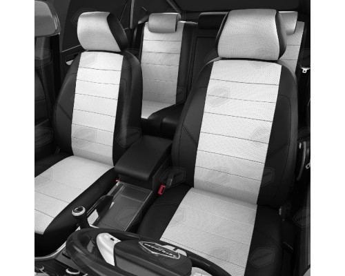 Чехлы на сиденья АвтоЛидер для Citroen Jumpy (2007-2016) черно-белый Артикул PG21-0903-CI21-0903-EC03 Фото