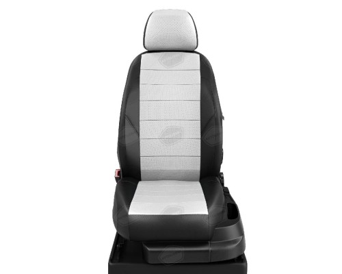 Чехлы на сиденья АвтоЛидер для Peugeot Partner Tepee (2007-2018) черно-белый Артикул PG21-0905-CI21-0905-EC03 Фото