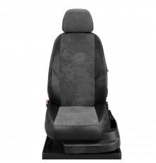 Чехлы на сиденья АвтоЛидер для Hyundai Solaris (2017-2023) Черные темно-Серые Артикул HY15-0607-KA15-0308-EC13