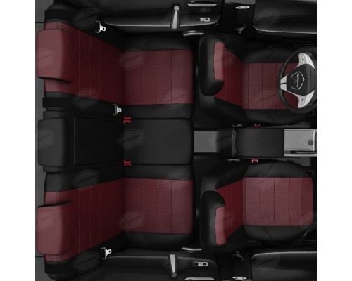 Чехлы на сиденья АвтоЛидер для Opel Antara (2006-2010) черно-бордовый Артикул CH03-0701-OP20-0601-EC36 Фото