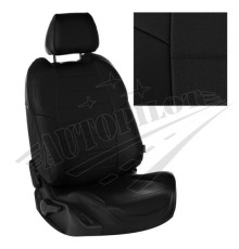Чехлы на сиденья из экокожи (черные) для VW Polo с 20г. (без заднего подлокотника)