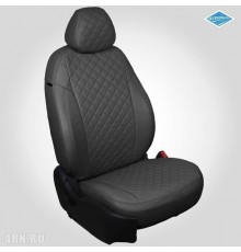 Чехлы на сиденья "Автопилот" для Toyota Corolla седан (2013-2018) темно-Серые ромб Артикул ta-ko-e160170-tsts-r
