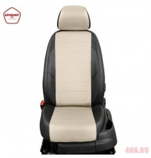 Чехлы на сиденья АвтоЛидер для Hyundai H1 Starex (2007-2021) черно-кремовый  Артикул HY15-1204-EC08