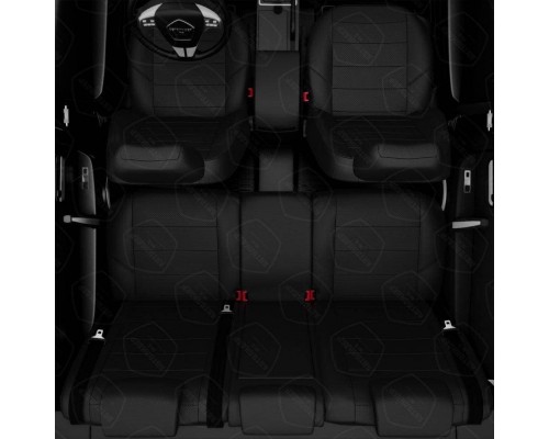 Чехлы на сиденья АвтоЛидер для Renault Logan (2014-2020) Черные  Артикул RN22-0103-EC01 Фото