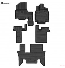 Коврики 3D салона для Honda Stepwgn (2017-2023) правый руль, 5 шт. Артикул ELEMENT3DAN0436210k