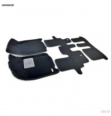 Коврики салона Euromat3D Business текстильные  для Nissan Pathfinder (2014-2021) (R52) (3 ряд) Артикул EMC3D-003723