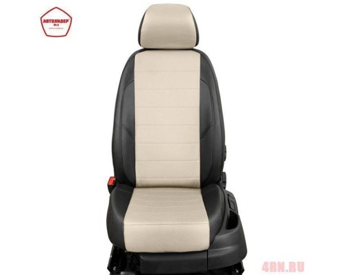Чехлы на сиденья АвтоЛидер для Opel Meriva (2002-2010) черно-кремовый  Артикул OP20-0401-EC08 Фото