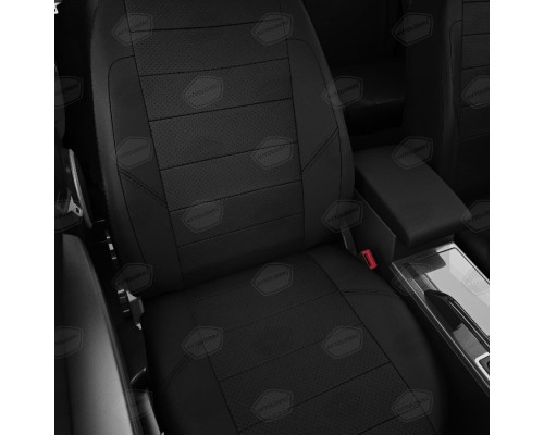 Чехлы на сиденья АвтоЛидер для Renault Logan (2014-2020) Черные Артикул RN22-0102-RN22-0504-RN22-EC01 Фото