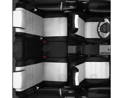 Чехлы на сиденья АвтоЛидер для Suzuki Vitara (1998-2005) черно-белый  Артикул SZ25-0301-CH03-1301-EC03 Фото