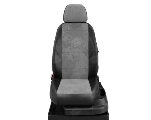 Чехлы на сиденья АвтоЛидер для Volkswagen Transporter T5 (2003-2015) Черные светло-Серые Артикул VW28-1328-VW28-1331-EC12 Фото