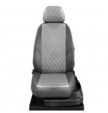 Чехлы на сиденья АвтоЛидер для Hyundai Accent (1999-2012) светло-Серые, темно-Серые  Артикул HY15-0200-HY15-0201-EC17-R-sgr