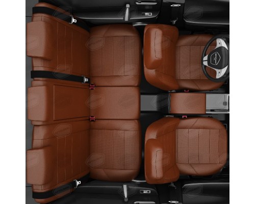 Чехлы на сиденья АвтоЛидер для Mitsubishi Outlander XL (2007-2012) Черные Артикул CI04-0401-MI18-0902-PG21-EC27 Фото