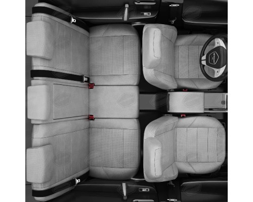 Чехлы на сиденья АвтоЛидер для BMW 1-Серия (F20) (2011-2019) черно-желтый Артикул BW02-0102-BW02-0104-EC33 Фото