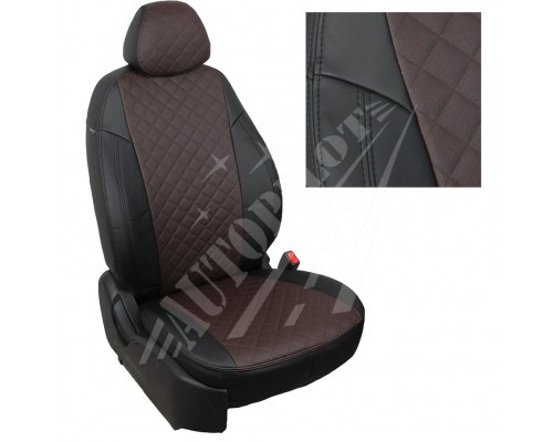 Чехлы на сиденья, рисунок ромб (Черные-шоколад) для Hyundai Elantra VII (CN7) с 20г. Фото