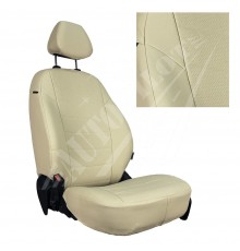 Чехлы на сиденья из экокожи (бежевые) для Sandero II (без подушек безопасности) c 14г.