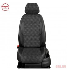 Чехлы на сиденья АвтоЛидер для Nissan X-Trail (2015-2022) Черные квадрат жаккард Артикул NI19-0903-KK8