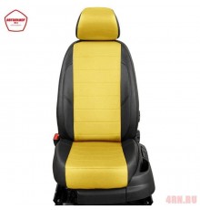 Чехлы на сиденья АвтоЛидер для Nissan Note (2005-2014) черно-желтый  Артикул NI19-0201-EC31