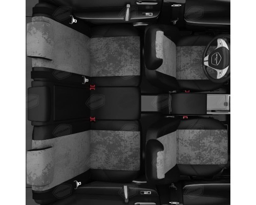 Чехлы на сиденья АвтоЛидер для  Vortex Tingo (2011-2014) Черные темно-Серые Артикул CR10-0302-VR39-0202-EC13 Фото