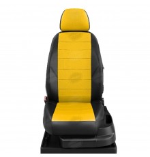 Чехлы на сиденья АвтоЛидер для Hyundai Solaris (2017-2023) черно-желтый Артикул HY15-0607-KA15-0308-EC31