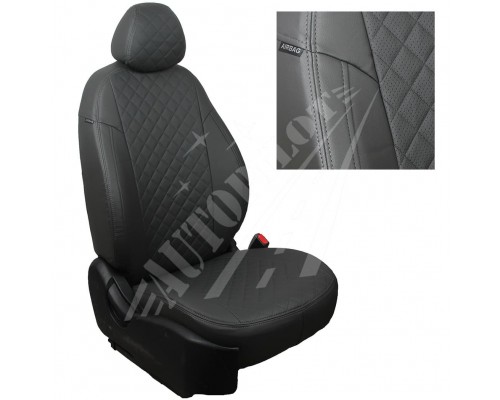 Чехлы на сиденья, рисунок ромб (темно-серые) для Lexus RX III с 09-15г. Фото