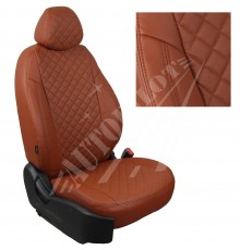 Чехлы на сиденья, рисунок ромб (коричневые) для Toyota Rav-4 c 18г.