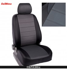 Чехлы на сиденья из экокожи для Skoda Octavia A7 (2013-2020) серые (без подлокотника) Артикул 87510