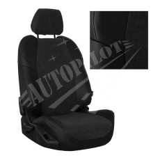 Чехлы на сиденья из велюр (Черные-федерер) для Renault Logan I с 04-15г.