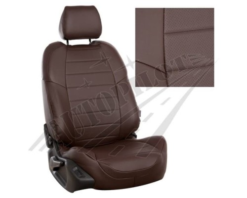 Чехлы на сиденья из экокожи (шоколад) для Hyundai i30 I Hb с 07-12г. Фото