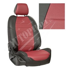 Чехлы на сиденья из экокожи (Черные-бордовый) для Hyundai Creta с 16г.