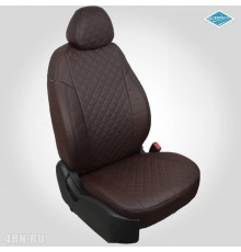 Чехлы на сиденья "Автопилот" для Toyota Corolla седан (2007-2013) темно-коричневый ромб Артикул ta-ko-e150-tktk-r