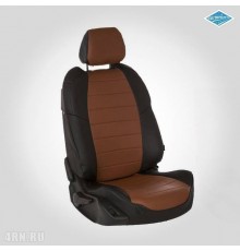 Чехлы на сиденья "Автопилот" для Lada (ВАЗ) Vesta (2015-2023) черно-коричневый Артикул va-lv-vt-cheko-e