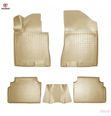 Коврики в салона 3D Norplast для Hyundai Sonata (DN8) (2020-2023) (Бежевый цвет) Артикул NPA11-C31-630-B