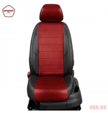 Чехлы на сиденья АвтоЛидер для Toyota RAV4 (2010-2012) (CA30) черно-красный  Артикул TA27-1003-EC06