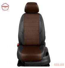 Чехлы на сиденья АвтоЛидер для Nissan Teana (2014-2020) черно-шоколад  Артикул NI19-0603-EC11