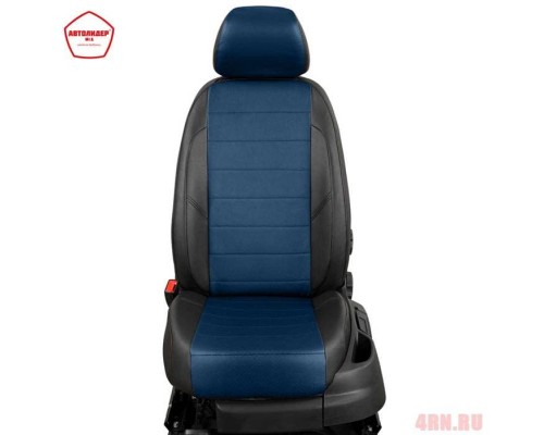 Чехлы на сиденья АвтоЛидер для Nissan Tiida (2004-2014) черно-синий  Артикул NI19-0302-EC05 Фото