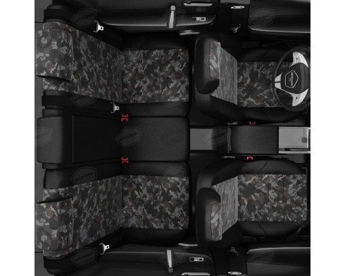 Чехлы на сиденья АвтоЛидер для Citroen C4 Aircross (2012-2017) Черные, брезент Артикул MI18-0801-CI04-0110-PG21-0504-BREZ02 Фото