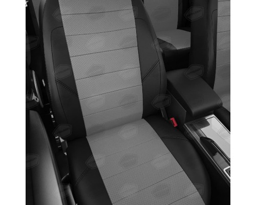 Чехлы на сиденья АвтоЛидер для Peugeot Partner Tepee (2007-2018) черно-Серые Артикул PG21-0900-CI21-0900-EC02 Фото