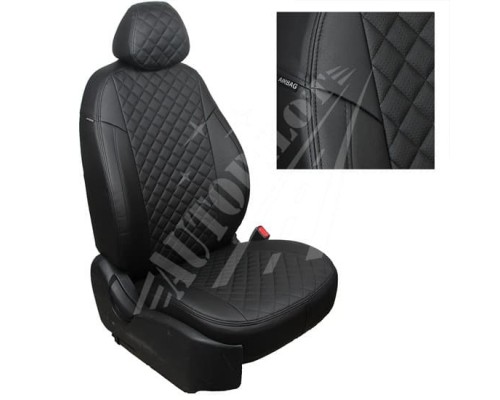 Чехлы на сиденья, рисунок ромб (черные) для Ford Tourneo I (2 места) с 03-13г. Фото