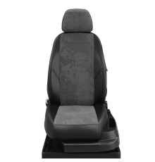 Чехлы на сиденья АвтоЛидер для Opel Zafira C (2012-2019) Черные Серые алькантара Артикул OP20-0504-EC13
