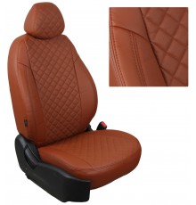 Чехлы на сиденья "Автопилот" для Toyota RAV4 (2013-2018) Коричневый ромб Артикул ta-r4-r413-koko-r