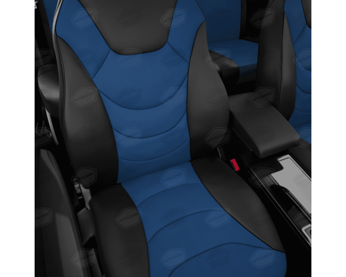 Чехлы Рекаро универсальные из экокожи, Черно-Синие Артикул: UREK31-0303 Фото