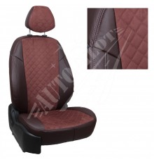 Чехлы на сиденья из алькантары ромб (шоколад) для BMW 5 (E60) седан (сплошн.) с 03-10г.