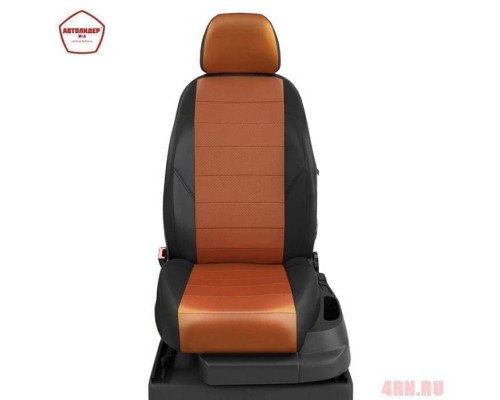 Чехлы АвтоЛидер экокожа для Ford Transit (2006-2011) Черные, фокс  Артикул FD13-1001-EC10 Фото