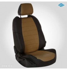 Чехлы на сиденья "Автопилот" для Hyundai Creta (2016-2020) Черные темно-Бежевые Артикул kha-kr-gt-chetb-e