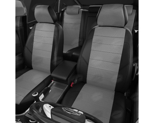 Чехлы на сиденья АвтоЛидер для Citroen Jumper (2006-2022) черно-Серые Артикул CI04-0501-FI08-0301-PG21-EC02 Фото